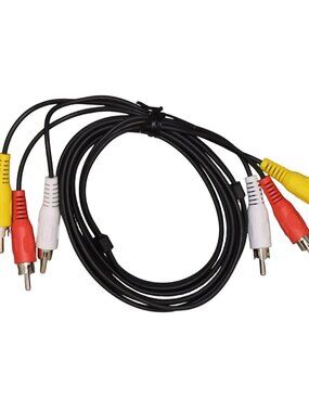 NEW GE New 6 Ft Foot Composite Audio Video Cable Cord Red White Yellow. 33216